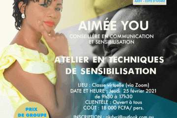 ATELIER EN TECHNIQUES DE SENSIBILISATION (VIA ZOOM)