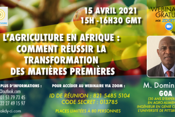 L'AGRICULTURE EN AFRIQUE: COMMENT REUSSIR LA TRANSFORMATION DES MATIERES PREMIERES