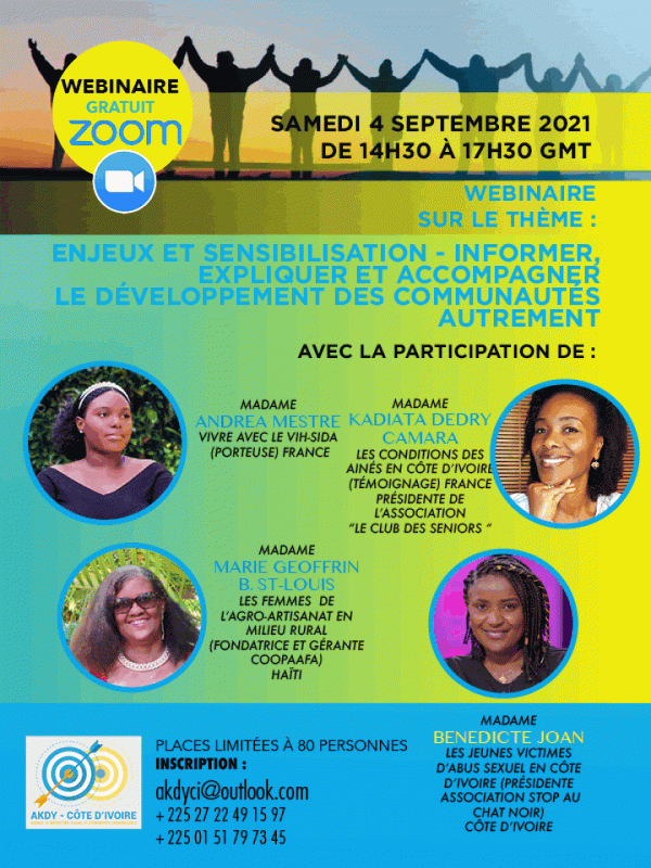 webinaire gratuit thème «  ENJEUX ET SENSIBILISATION :ACCOMPAGNER, EXPLIQUER LE DEVELOPPEEMNT DES COMMUNAUTÉS AUTREMENT