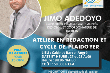 FORMATION EN CYCLE ET REDACTION DE PLAIDOYER