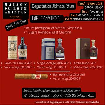 Ultimate Rhums | Dégustation Rhums Diplomatico | Best of the Best