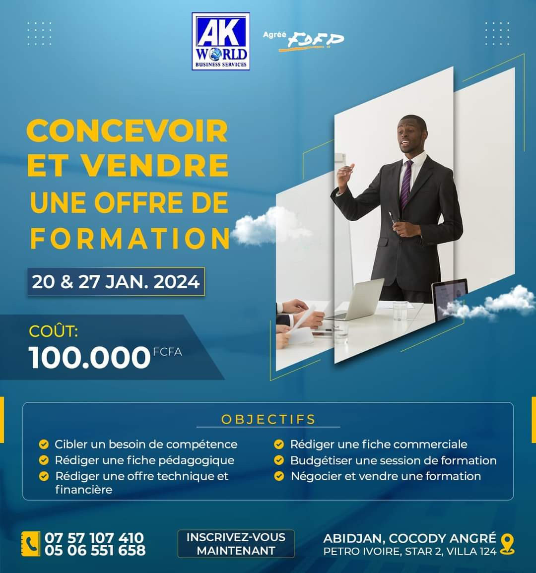 FORMATION : CONCEVOIR ET VENDRE UNE OFFRE DE FORMATION