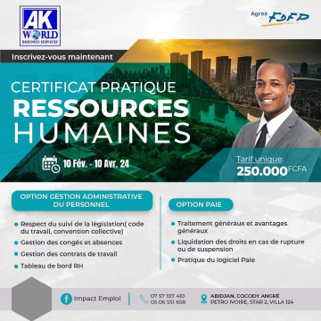 CERTIFICAT PRATIQUE RESSOURCES HUMAINES