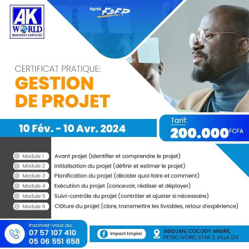 CERTIFICAT PRATIQUE GESTION DE PROJET