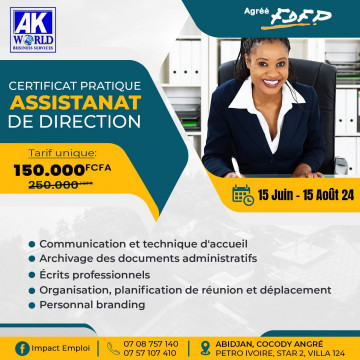 CERTIFICAT PRATIQUE ASSISTANAT DE DIRECTION
