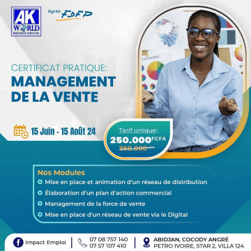 CERTIFICAT PRATIQUE MANAGEMENT DE LA VENTE