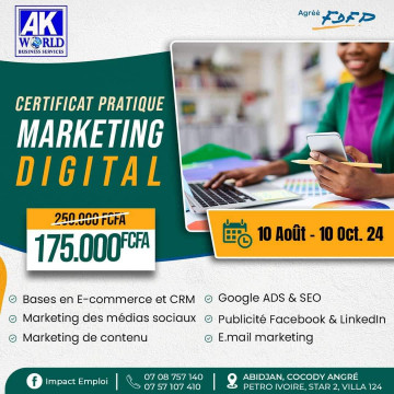 CERTIFICAT PRATIQUE MARKETING DIGITAL