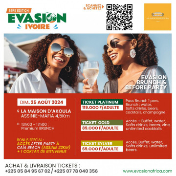Evasion Beach Party- Assinie - Brunch VIP