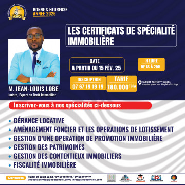 LES CERTIFICATS DE SPECIALITE IMMOBILIERE