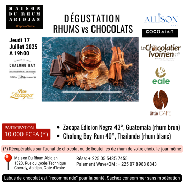 Dégustation Rhums & Chocolats
