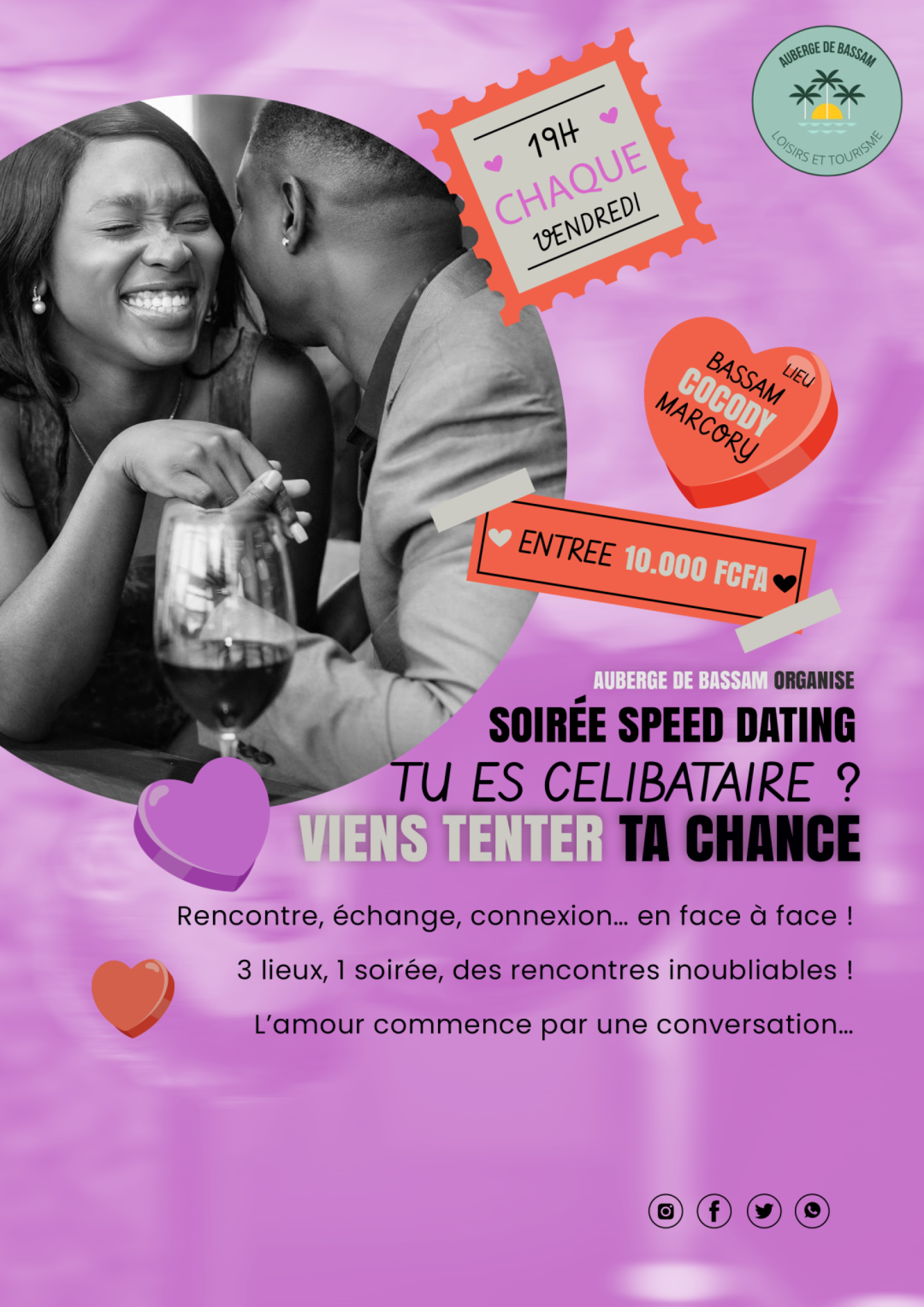 Soirée Speed Dating – Auberge de Bassam