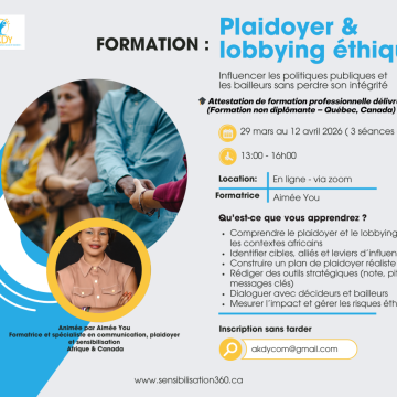 Formation en plaidoyer et lobbying